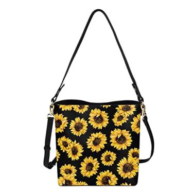 Imagem de GOSTONG Bolsa feminina mensageiro, bolsa transversal, alça ajustável, Estampa de apanhador de sonhos de cavalo nativo americano, One Size