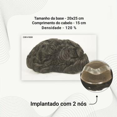 Imagem de Protese Capilar Hibrida Masculina Hollywood (20X25)
