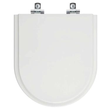 Imagem de Assento Sanitário Laqueado Soft Close Riviera Cinza Claro para vaso Celite