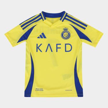 Imagem de Camisa Al-Nassr Infantil 24/25 n° 7 Cristiano Ronaldo Torcedor Adidas-Masculino