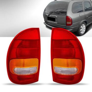 Imagem de Par Lanterna Traseira Corsa 4 Portas Wagon 1996 97 98 99 Tricolor - Co