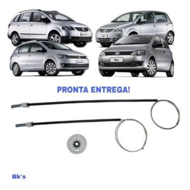 Imagem de Kit reparo máquina vidro elétrico SpaceFox CrossFox Fox portas traseir
