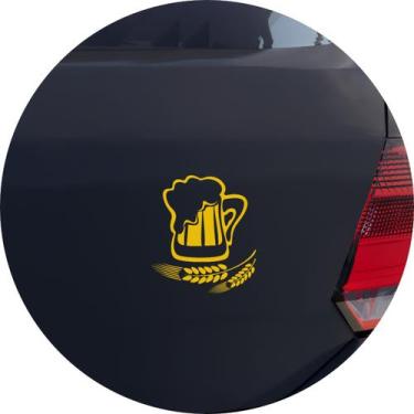 Imagem de Adesivo de Carro Caneca Cerveja de Trigo - Cor Branco - Melhor Adesivo