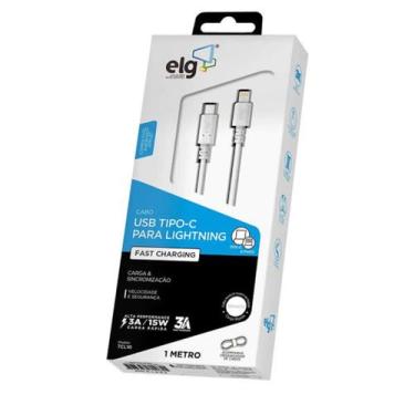Imagem de Cabo USB ELG Tipo-C Para Lightning de Recarga e Sincronização - Branco