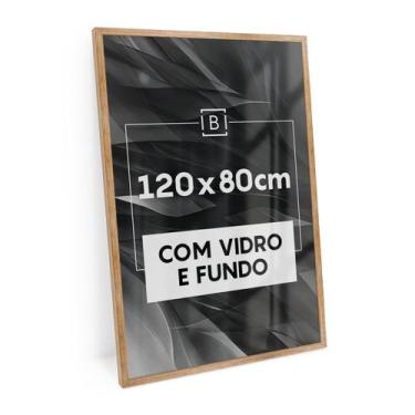 Imagem de Moldura 120x80 Cm C/ Vidro Quadro Foto Retrato Mdf Emoldurar Painel Qu