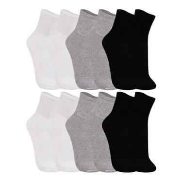Imagem de Kit 12 Pares de Meia Cano Medio Esportiva Original Trifil, Mescla, 35-
