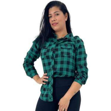 Imagem de Blusa Camisa Xadrez Feminina Manga Longa Festa Junina - ANJ MODAS, Ver