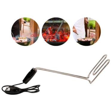 Imagem de Acendedor Elétrico Para Churrasqueira Lareira Carvão E Lenha Fogo Magi