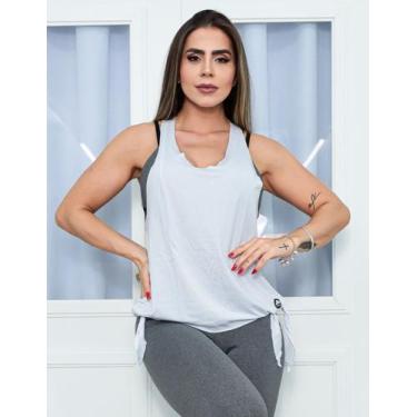 Imagem de Regata Feminina Para Academia ou Dia a Dia Com Amarração Lateral - Car