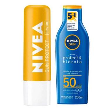 Imagem de NIVEA Protect Kit  Protetor Solar FPS50 + Protetor Labial, Kit