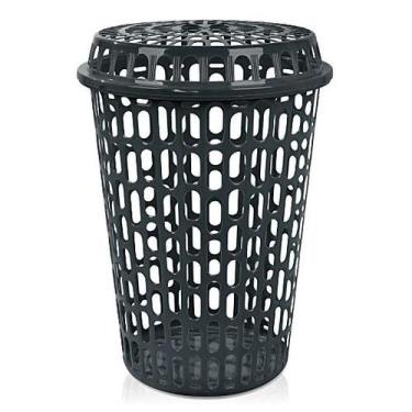Imagem de Cesto de Roupas Organizador Multiuso Com Tampa Telado 60 L - Arqplast