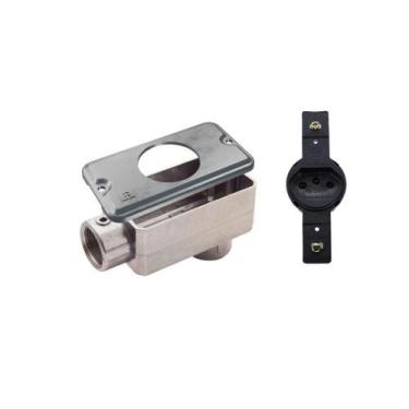 Imagem de Kit Condulete LB Wetzel Tampa Condulete Tomada Redonda 10A