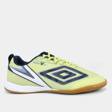 Imagem de Chuteira Futsal Umbro Sala V Bump Pro Unissex - Limão+Azul, 39