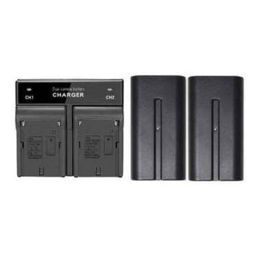 Imagem de 2bateria Np-f750/f770 Iluminador Led + Carregador Duplo Np-f - N&D