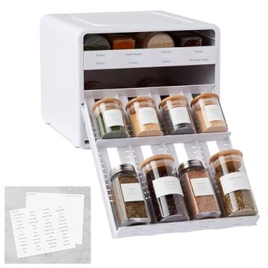 Imagem de Organizador ajustável para temperos YouCopia SpiceStack, novo, branco