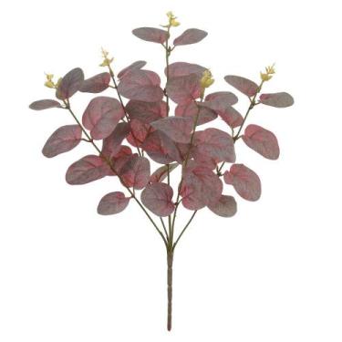 Imagem de BUQUE DE EUCALIPTO DECORATIVO VERMELHO OUTONO 36cm - Flor Arte
