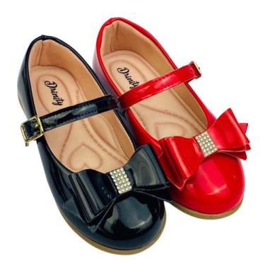 Imagem de Kit Com 2 Pares Sapatilha Infantil Menina Boneca Verniz Confortável SP