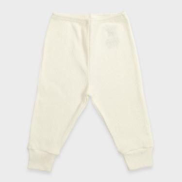 Imagem de Calça Bebê em Malha Canelada - Baby Duck, M, Marfim
