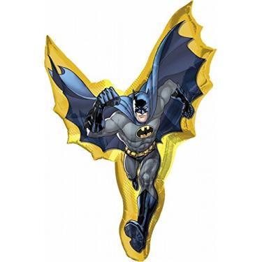 Imagem de Kelli's Shop Anagram 39" Large Batman Action Shape Balloon - Each, Multi Color