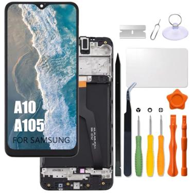 Imagem de Tela LCD de substituição para Samsung Galaxy A10 com moldura para Samsung SM-A105F A105G A105M A105FN Tela sensível ao toque digitalizador Display LCD com kit de reparo