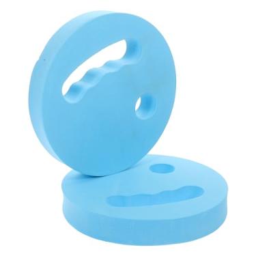 Imagem de POPETPOP Prancha de natação para adultos e crianças, espuma de eva, auxílio de treinamento de natação com alça confortável, flutuador de água leve para exercícios na piscina e na praia, 19 x 19 cm