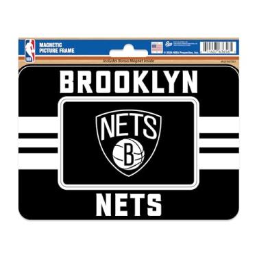 Imagem de Rico Industries Porta-retrato magnético NBA Basketball Brooklyn Nets (12,7 cm x 17,1 cm) e conjunto de ímã - Decoração de casa - churrasqueira, escritório, cozinha