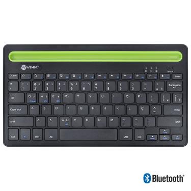 Imagem de Teclado Bluetooth 3.0 2.4 GHZ Dynamic SMART ABNT com Suporte para Tablet ou Celular - Preto - DT200