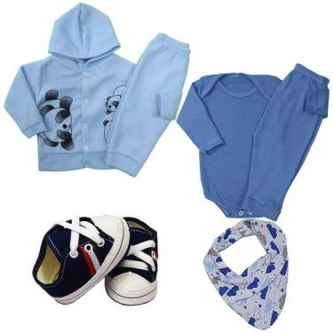 Imagem de Kit 6 Pçs Roupa Bebê Masculino Feminino Barato Luxo Inverno - Koala Ba