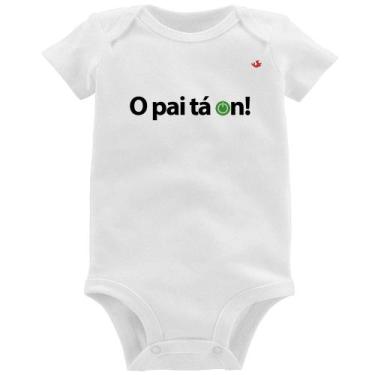 Imagem de Body Bebê O pai tá on! - Foca na Moda, Branco, P