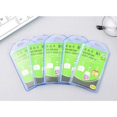 Imagem de Porta Cracha Transparente + Cordão Porta Documento Crachá - oem, Horiz