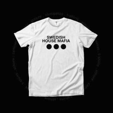 Imagem de Camiseta Masculina Swedish House Mafia Novidade - SEMPRENALUTA, Branco