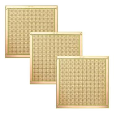 Imagem de 3X Placa Fenolite 10x10 Furada Pd6 Ilha kit c/ 3 placas - CHIPSCE