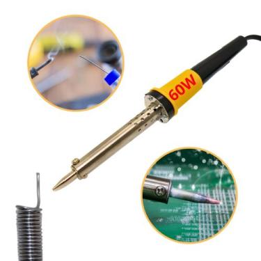 Imagem de Kit ferro de solda profissional completo 60w 127v ou 220v 1mm + Estanh