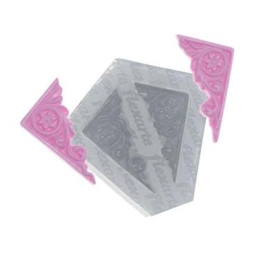 Imagem de Molde De Silicone 433 - Cantoneiras Peq Rt Tartys - Arabesco - Flexart
