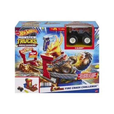 Imagem de Pista Hot Wheels Monster Trucks Arena Smashers Fire Crash Challenge Ma