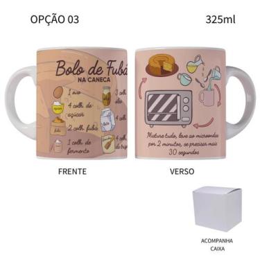 Imagem de Caneca 325ML Receitas na Caneca Cuscuz, Quentão, Arroz Doce - LARANJA 