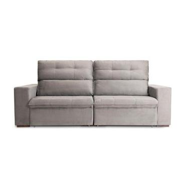 Imagem de Sofá New Toronto 2,90m Veludo Itália Grafite - Sofá de Fábrica