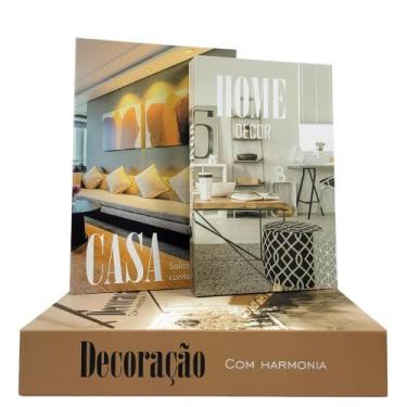 Imagem de Conjunto 3 Livros Falsos Decorativos Porta Objetos Fake DECORAÇÃO - FW