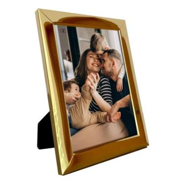 Imagem de Porta Retrato Foto 15x20 Dourado Borda Grossa - MultiArt