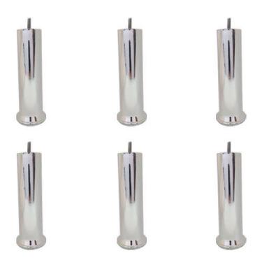 Imagem de Kit 6 Pés Metalizados Para Cama Box 18cm de Altura - FENIX MENDONCA