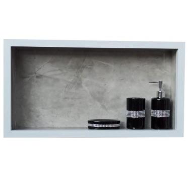 Imagem de Nicho de Porcelanato Cinza Pulpis Para Banheiro 62x32CM - LOMINA smart