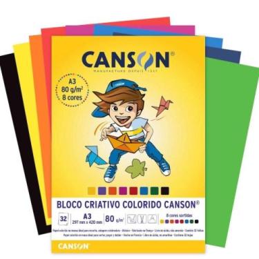 Imagem de Bloco Colorido Criativo 80g 32 Folhas A3 - Canson