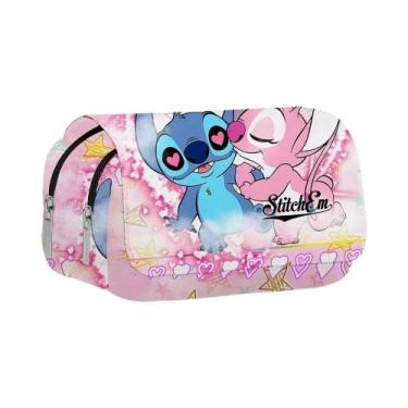 Imagem de Estojo Escolar com Desenho do Stitch - Porta-Canetas e Lápis para Ensi