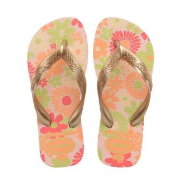 Imagem de Chinelo Infantil Feminino Havaianas Flores Rosa - 4000052, 29/30, Rosa