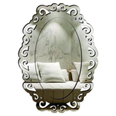 Imagem de Espelho Decorativo Veneziano Sala Quarto 50x70 3804 - CREATUS, prata