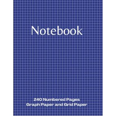 Imagem de Graph Paper Notebook: Project Workbook with 240 Numbered Pages Quad Ruled 5 x 5 Graph Paper and Dot Grid Paper | 8.5" x 11" | PLUS Journal Pages | For Ideas, Notes, Sketches