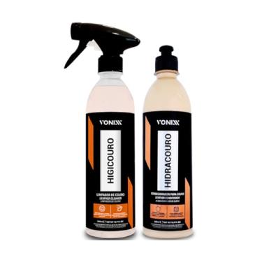 Imagem de Kit Limpeza e Hidratação Para Couro Higicouro + Hidracouro 500ml Vonixx