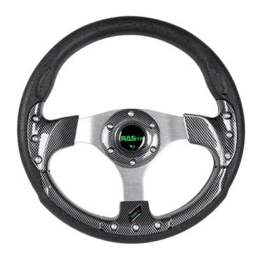 Imagem de RASTP Volante de Carrinho de Golfe 12,6”/320 Mm para Club Car Ds e Club Car Precedent Ezgo Yamaha Golf Carts, Fibra de Carbono Preta