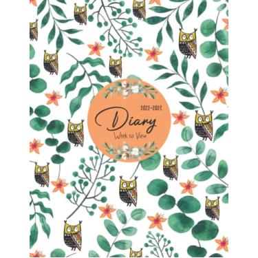 Imagem de Diary Week To View: A4 Dated Planner Agenda Organiser Calendar With Notes and To Do List - One Week on Two Pages - Updated Diary Owl Eucalyptus