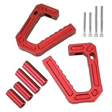 Imagem de Substituição de Liga de Alumínio Com Alça Frontal G para Estrada de Carro para JK 2007-2018Processo de Instalação Vermelho para Este Corrimão e Exige que Os Clientes Tenham que